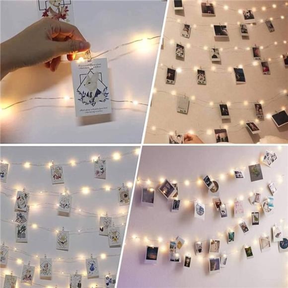 Photo Clip String Light - 33Ft 100LED Fairy Lights with Clips for Pictures - Picture 5 of 7